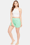 Clovia Cotton Shorts - Green — thumbnail 5