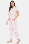 Clovia Cotton Pyjama Set - Pink — thumbnail 3