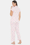 Clovia Cotton Pyjama Set - Pink — thumbnail 4