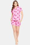 Clovia Cotton Shorts Set - Pink — thumbnail 5
