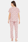 Clovia Rayon Pyjama Set - Pink — thumbnail 4
