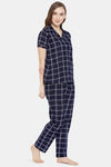 Clovia Cotton Pyjama Set - Blue — thumbnail 2