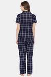 Clovia Cotton Pyjama Set - Blue — thumbnail 4
