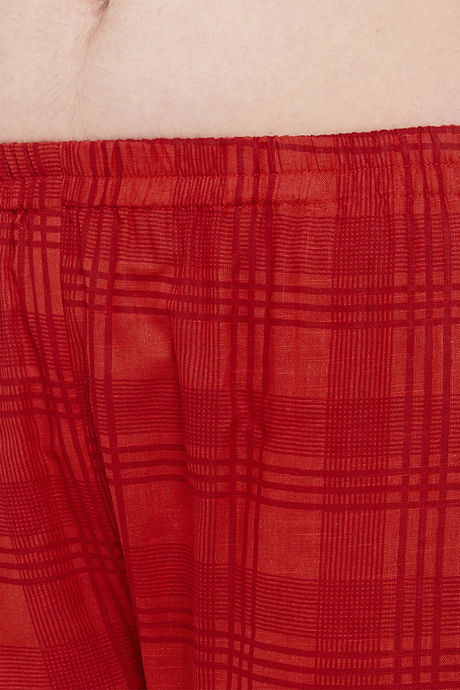 Clovia Cotton Pyjama Set - Red — image 6