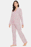 Clovia Satin Pyjama Set - Pink — thumbnail 3