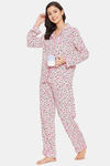 Clovia Satin Pyjama Set - Pink — thumbnail 5
