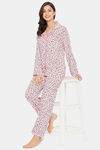 Clovia Satin Pyjama Set - Pink — thumbnail 6