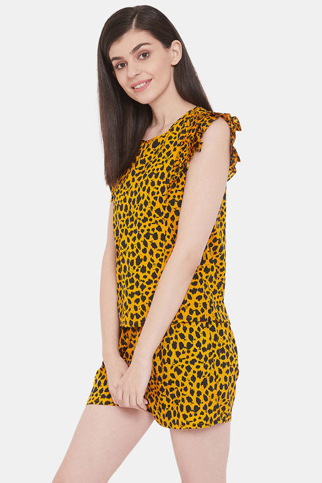Clovia Nylon Shorts Set - Yellow — image 3