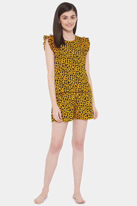 Clovia Nylon Shorts Set - Yellow — image 5