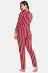 Clovia Rayon Pyjama Set - Maroon — thumbnail 5