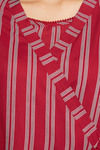 Clovia Rayon Pyjama Set - Maroon — thumbnail 6