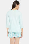 Clovia Cotton Shorts Set - Blue — thumbnail 4
