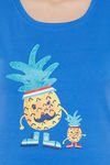Clovia Cotton Loungewear Top - Blue — thumbnail 6