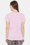 Clovia Cotton Loungewear Top - Pink — thumbnail 4