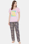 Clovia Cotton Loungewear Top - Pink — thumbnail 5