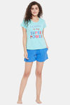 Clovia Cotton Loungewear Top - Green — thumbnail 5