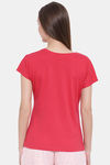 Clovia Cotton Loungewear Top - Pink — thumbnail 3
