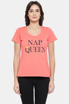 Clovia Cotton Loungewear Top - Pink — thumbnail 1