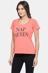 Clovia Cotton Loungewear Top - Pink — thumbnail 2