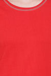 Clovia Cotton Loungewear Top - Red — thumbnail 6