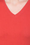 Clovia Cotton Loungewear Top - Red — thumbnail 6