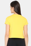 Clovia Cotton Loungewear Top - Yellow — thumbnail 4