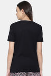 Clovia Cotton Loungewear Top - Black — thumbnail 4