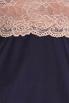 Clovia Satin Knee Length Nightwear + Robe - Blue — thumbnail 5