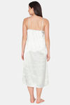 Clovia Satin Knee Length Nightwear + Robe - Green — thumbnail 5
