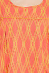 Clovia Cotton Full Length Nightdress - Orange — thumbnail 6
