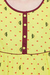 Clovia Rayon Full Length Nightdress - Green — thumbnail 5