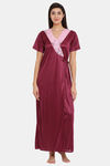 Clovia Satin Robe - Purple — thumbnail 1