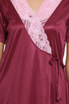 Clovia Satin Robe - Purple — thumbnail 5
