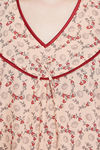 Clovia Cotton Full Length Nightdress - Beige — thumbnail 5