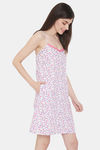 Clovia Cotton Knee Length Nightdress - Purple — thumbnail 2