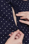 Clovia Rayon Mid Length Nightdress - Blue — thumbnail 5
