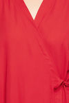 Clovia Nylon Knee Length Nightwear + Robe - Red — thumbnail 7