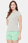 Clovia Cotton Shorts Set - Green — thumbnail 3
