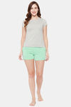 Clovia Cotton Shorts Set - Green — thumbnail 5