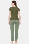 Clovia Cotton Pyjama Set - Green — thumbnail 4