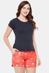 Clovia Cotton Shorts Set - Orange — thumbnail 2