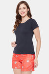 Clovia Cotton Shorts Set - Orange — thumbnail 3