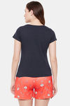 Clovia Cotton Shorts Set - Orange — thumbnail 4
