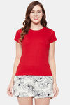 Clovia Cotton Shorts Set - White — thumbnail 1