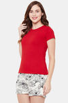Clovia Cotton Shorts Set - White — thumbnail 3