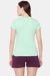 Clovia Cotton Shorts Set - Green — thumbnail 4