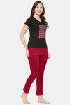 Clovia Cotton Pyjama Set - Black — thumbnail 2