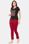 Clovia Cotton Pyjama Set - Black — thumbnail 3