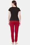 Clovia Cotton Pyjama Set - Black — thumbnail 4