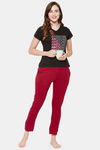 Clovia Cotton Pyjama Set - Black — thumbnail 5